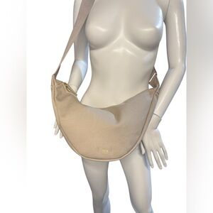 July cream crescent Shoulder Bag